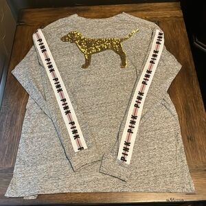 Pink VS Gray Cotten Long Sleeve. Women’s‎ Small